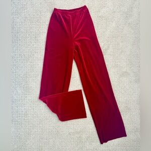 Vintage Scott Chandler for Fred J. Miller Red Velour Pants XS